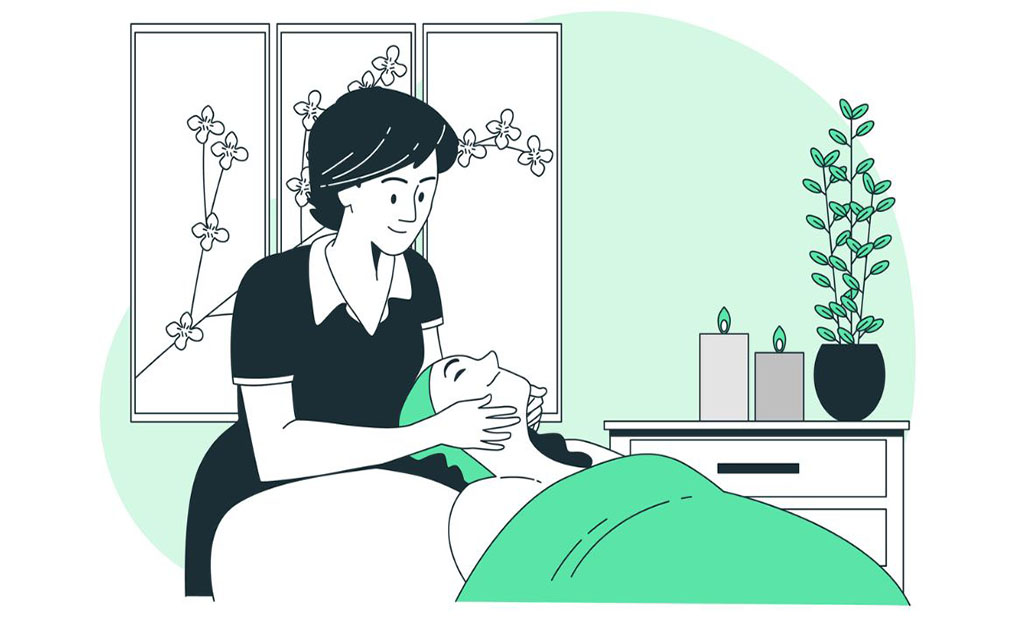 نقش ماساژ آرامش‌بخش در تنظیم تنفس دیافراگمی